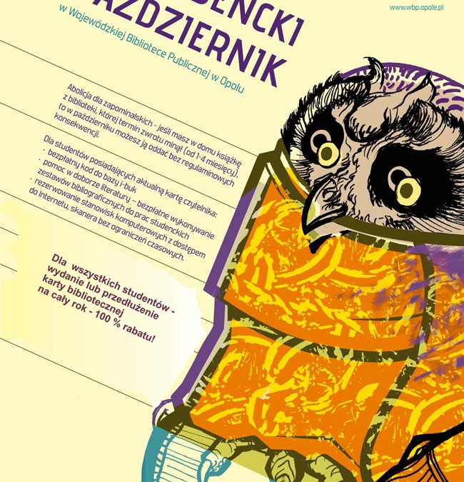 “STUDENCKI PAŹDZIERNIK” – oferta Wojewódzkiej Biblioteki Publicznej w Opolu dla studentów