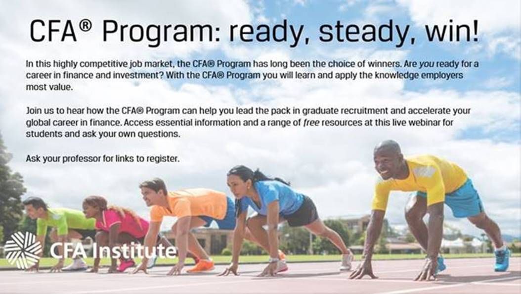 CFA Program: ready, steady win!